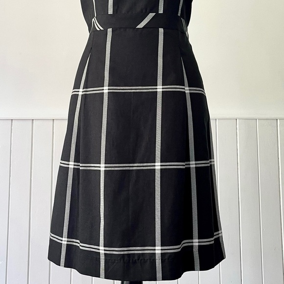 Gap Black Plaid Sleeveless Dress Size 6 - Picture 4 of 13